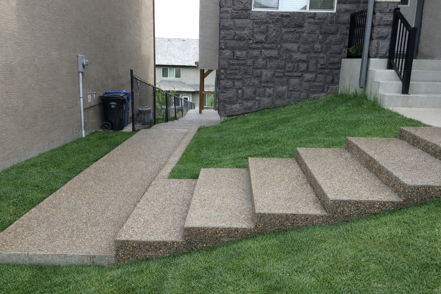 Exposed Aggregate Stairs Variation